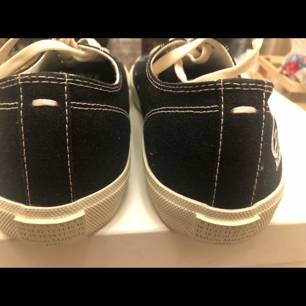 MAISON MARGIELA Black Canvas Tabi Sneakers - Picture 7 of 12
